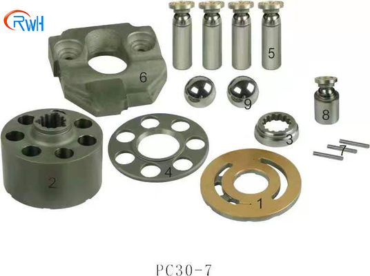 Pièces ISO9001 de pompe des pièces PC30-7 KOMATSU de moteur de pompe hydraulique de RWH
