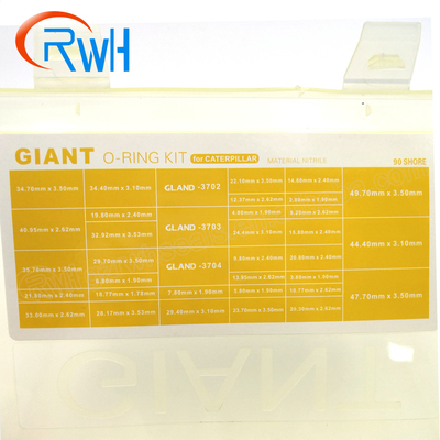 Type géant nitriles O Ring Box Set High Temperature pour CAT Excavator